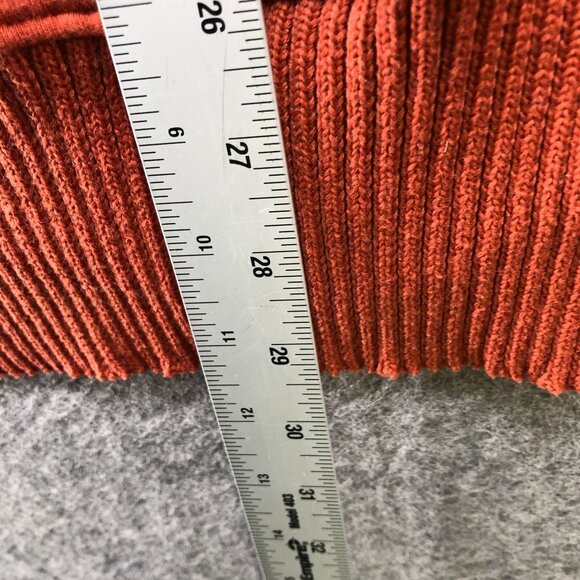 Bucket List Oversized Hoodie Womens M Snap Pullover Cotton Dolman Burnt Orange - Picture 10 of 11